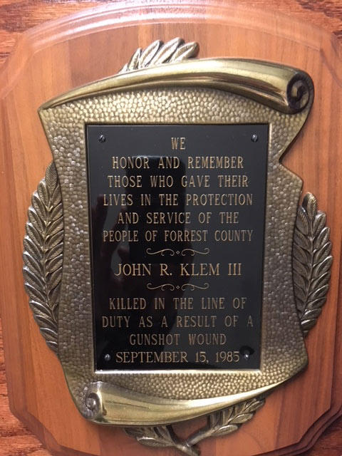 John Klem Plaque